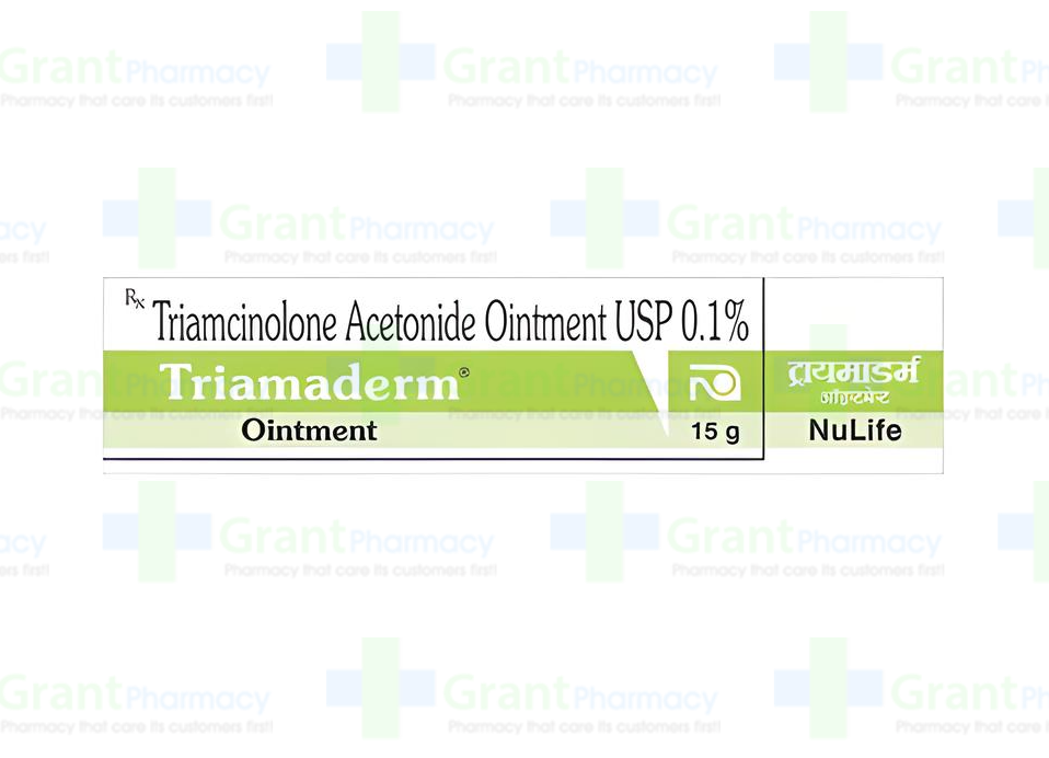 triamaderm ointment 15g, triamaderm ointment, triamaderm cream, Triamaderm Ointment uses triamcinolone acetonide on face